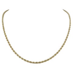 14k Gelbgold 14g UnoAErre 2,5 mm Diamantschliff Seil Kette Halskette Italien 20"