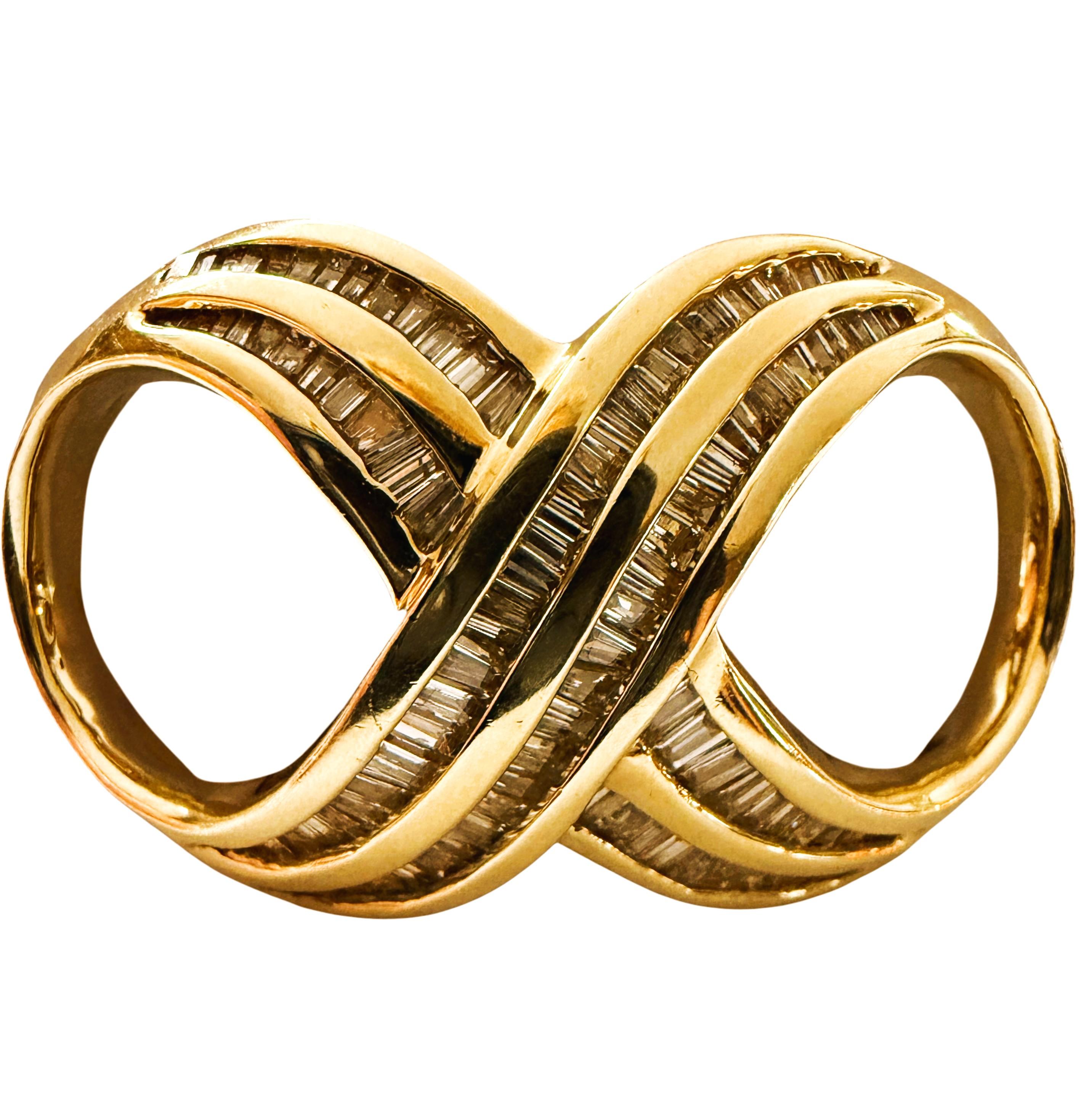 Colgante/Bandolera Diamante Baguette Oro Amarillo 14k 1,5 Quilates 9,27 Gramos en venta 4