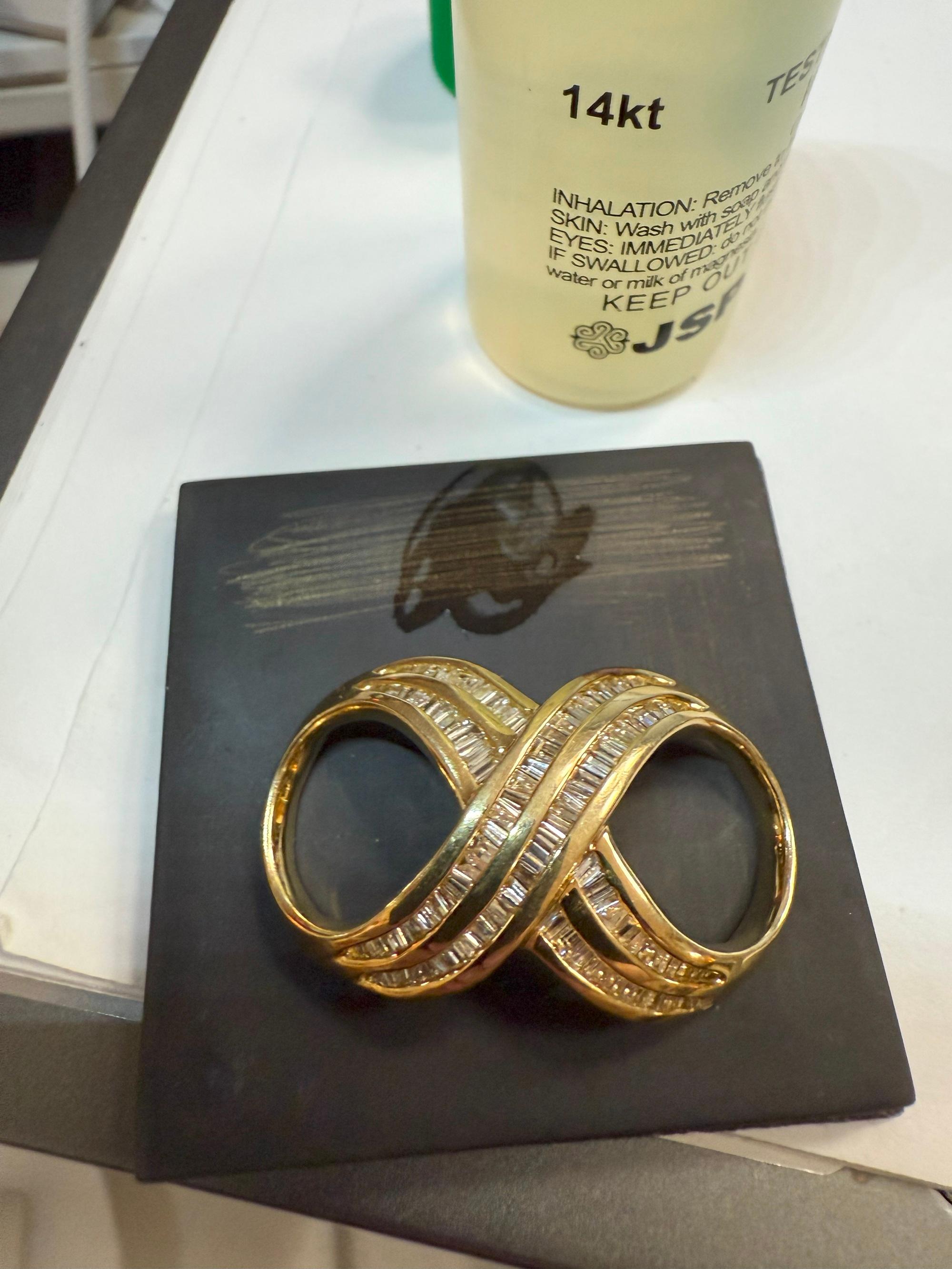 Colgante/Bandolera Diamante Baguette Oro Amarillo 14k 1,5 Quilates 9,27 Gramos en venta 6