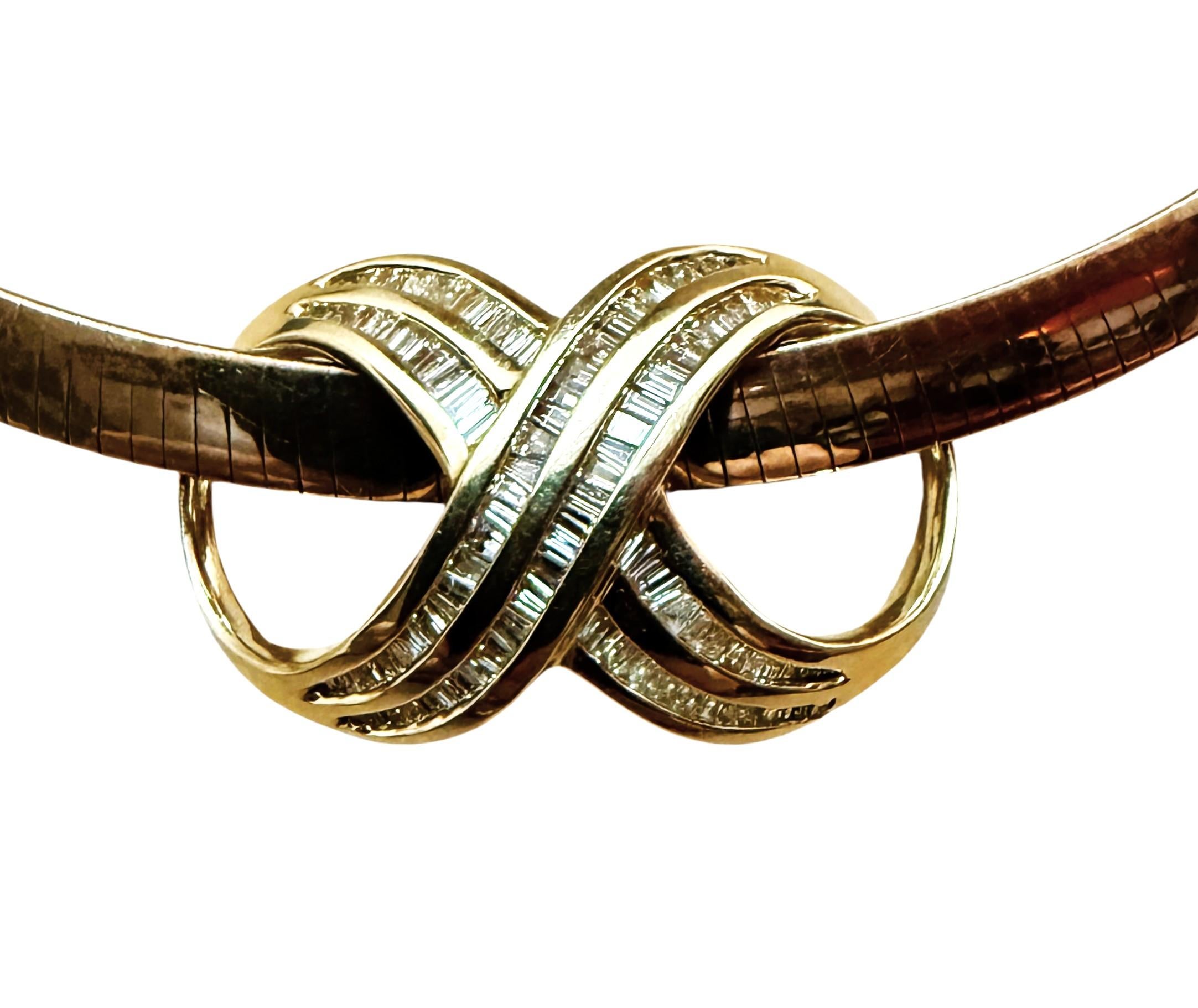 De las mujeres Colgante/Bandolera Diamante Baguette Oro Amarillo 14k 1,5 Quilates 9,27 Gramos en venta
