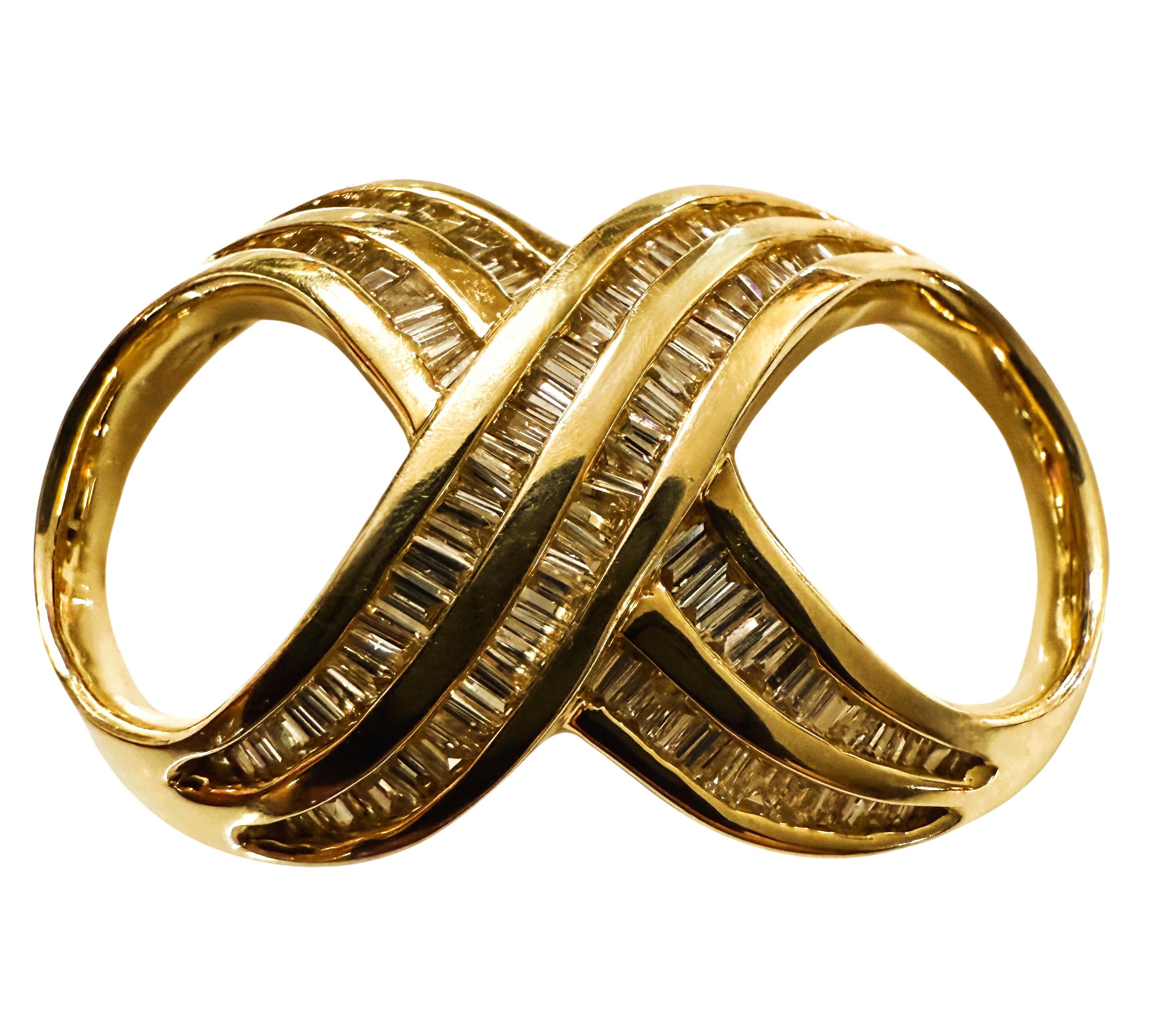 Colgante/Bandolera Diamante Baguette Oro Amarillo 14k 1,5 Quilates 9,27 Gramos en venta 2