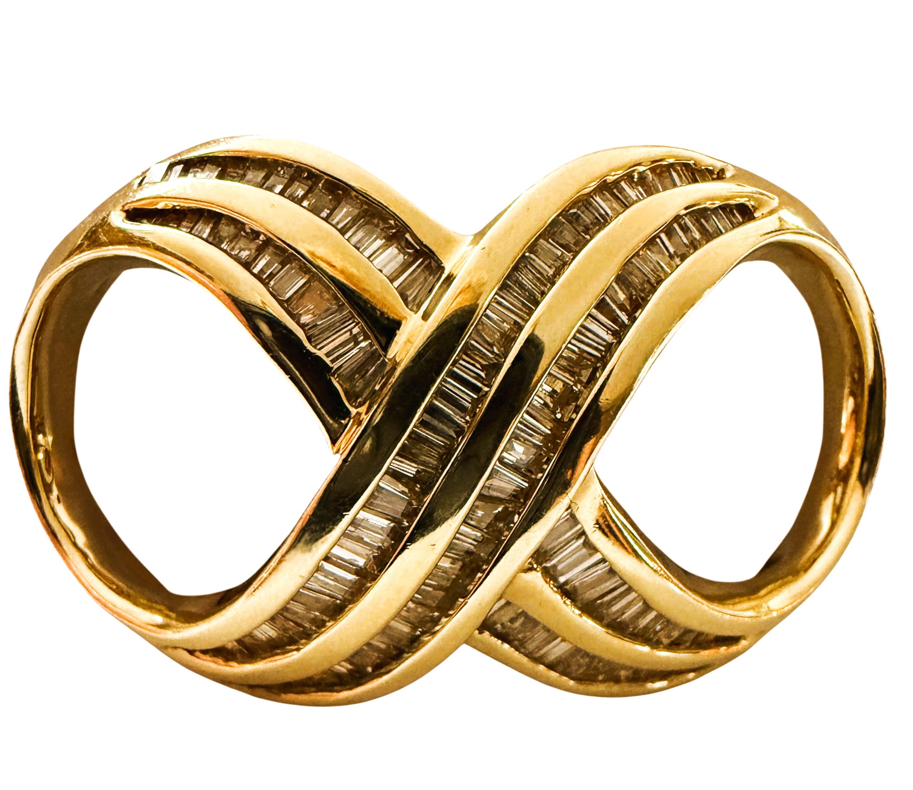 Colgante/Bandolera Diamante Baguette Oro Amarillo 14k 1,5 Quilates 9,27 Gramos en venta 3