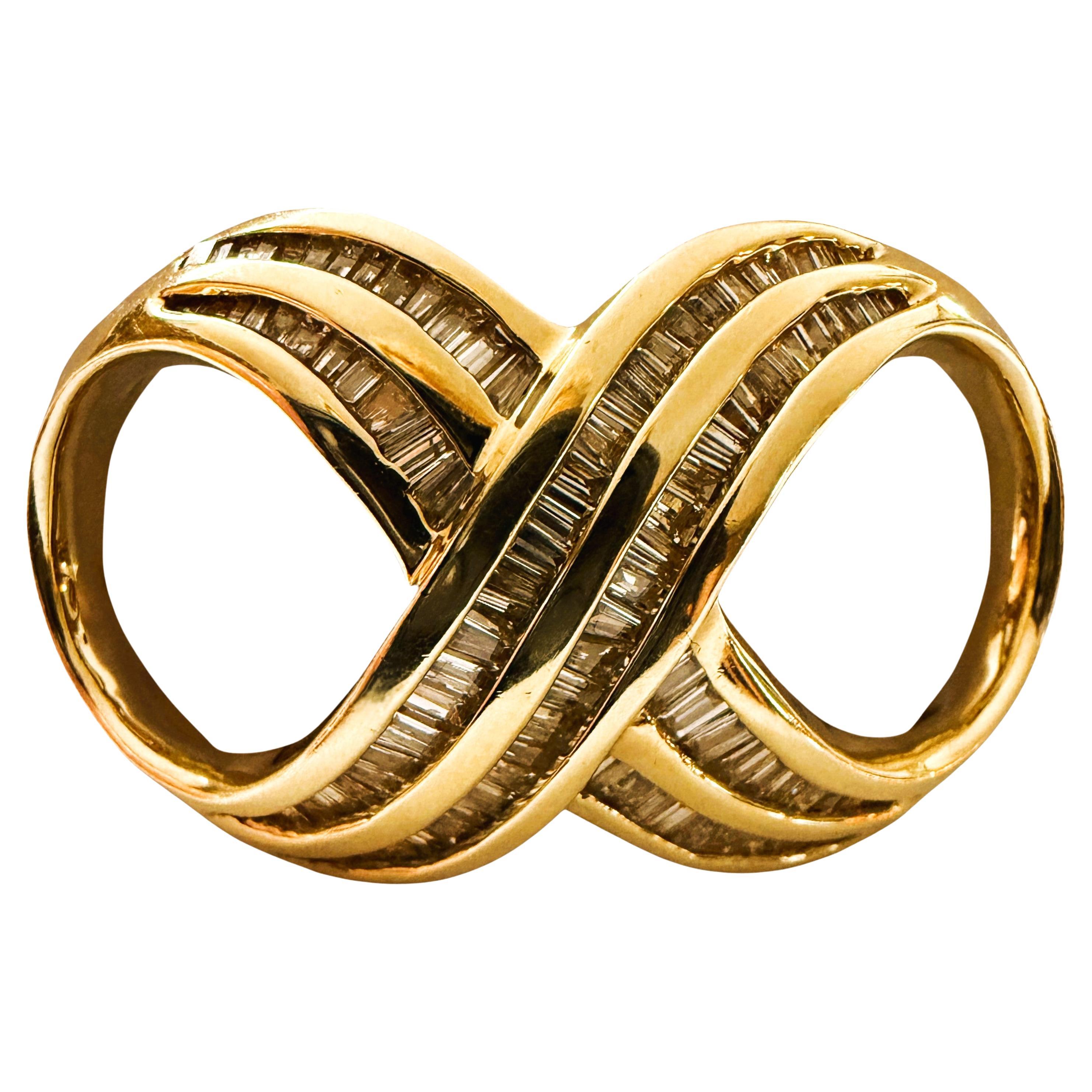 Colgante/Bandolera Diamante Baguette Oro Amarillo 14k 1,5 Quilates 9,27 Gramos en venta