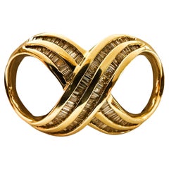 Colgante/Bandolera Diamante Baguette Oro Amarillo 14k 1,5 Quilates 9,27 Gramos