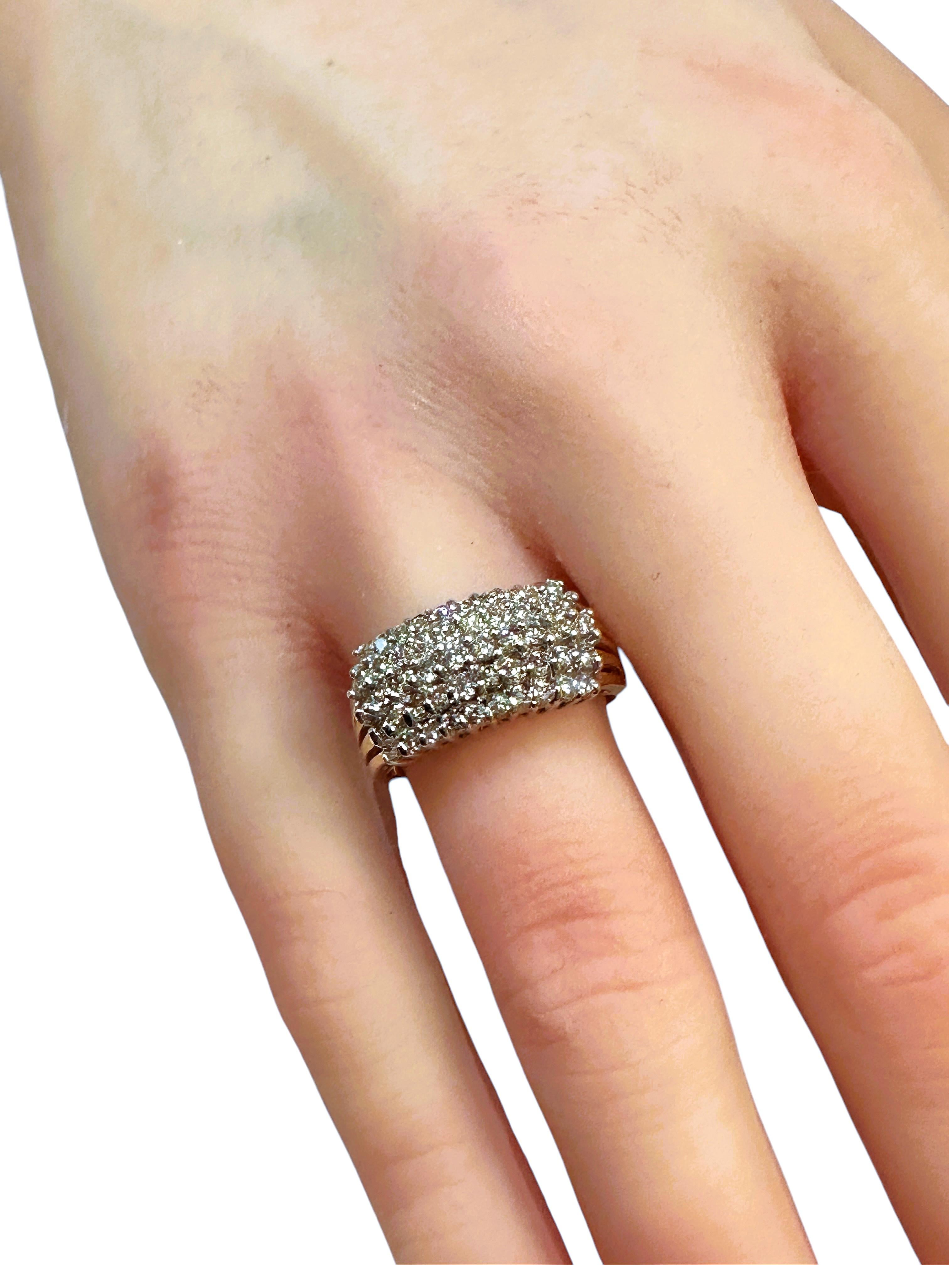Anillo de oro amarillo de 14 quilates con un diamante talla brillante de 1,5 quilates, talla 7,5 en venta 1