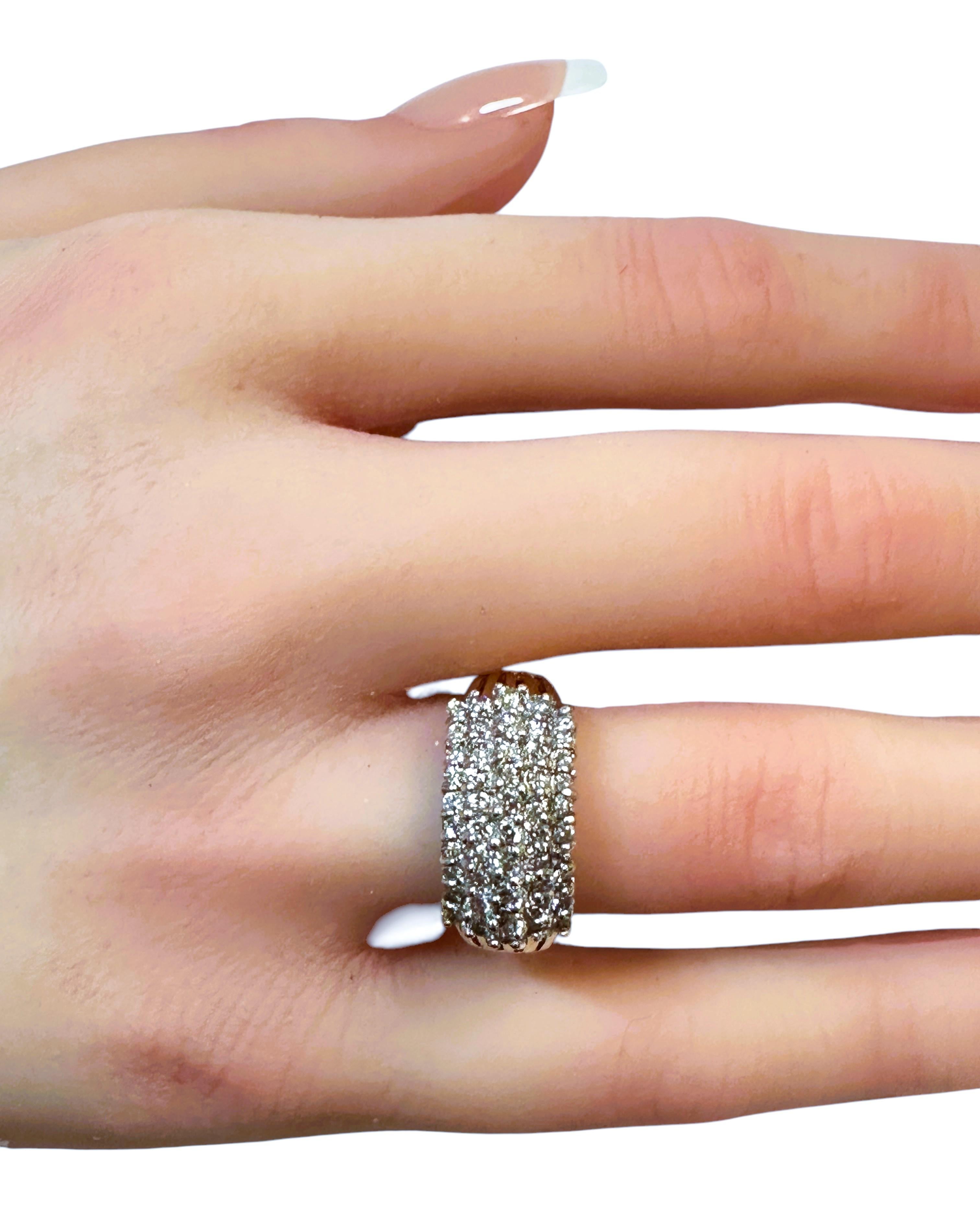 Anillo de oro amarillo de 14 quilates con un diamante talla brillante de 1,5 quilates, talla 7,5 en venta 2