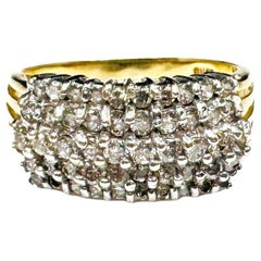 Anillo de oro amarillo de 14 quilates con un diamante talla brillante de 1,5 quilates, talla 7,5