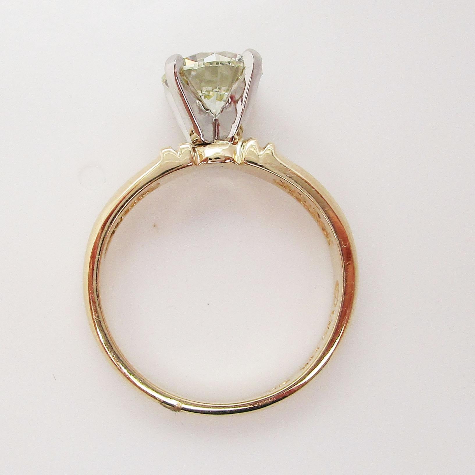 14 Karat Yellow Gold 1.5+ Carat Diamond Engagement Ring 1