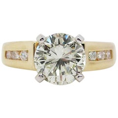 14 Karat Yellow Gold 1.5+ Carat Diamond Engagement Ring