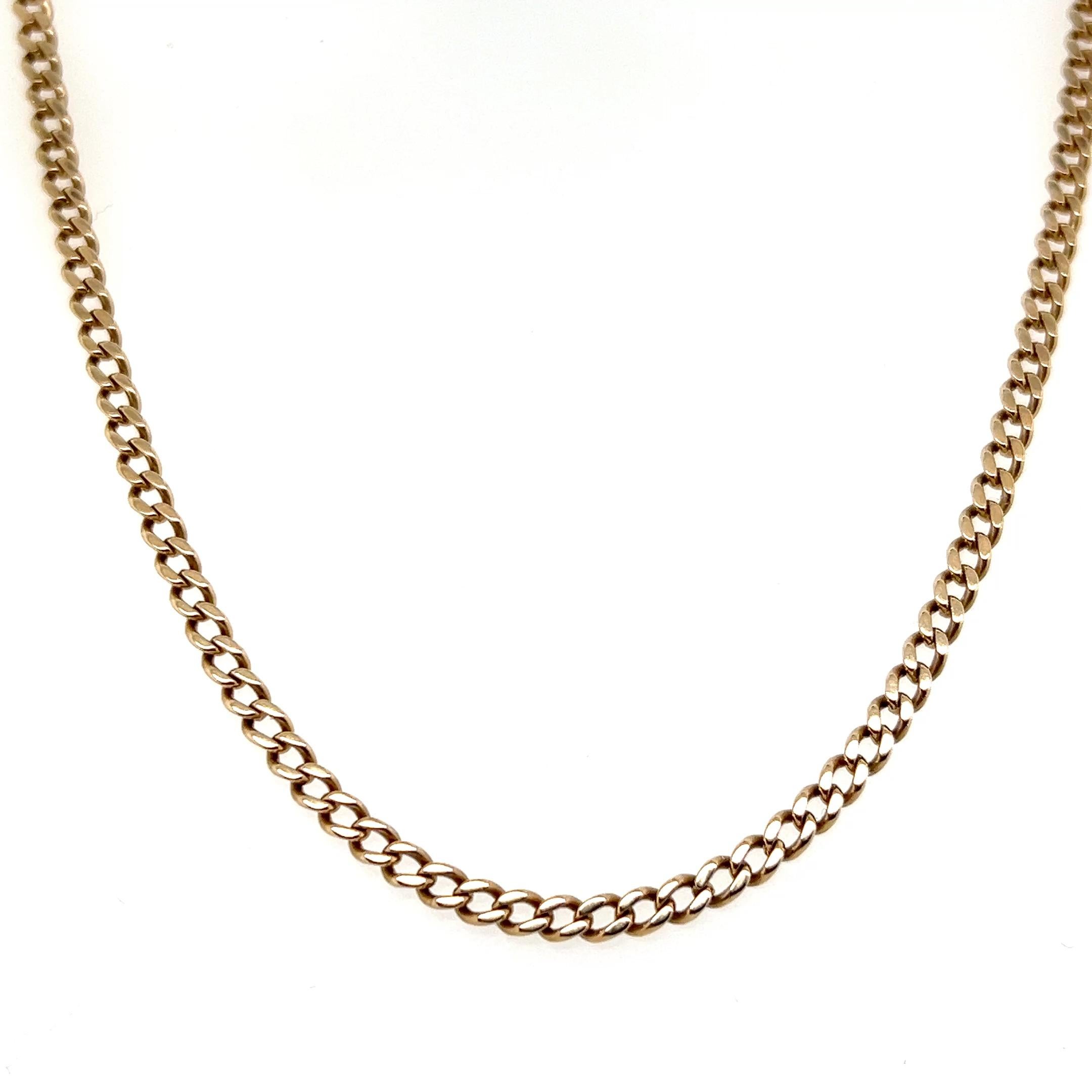 14k Yellow Gold 15 Inch Watch Chain 1917 5