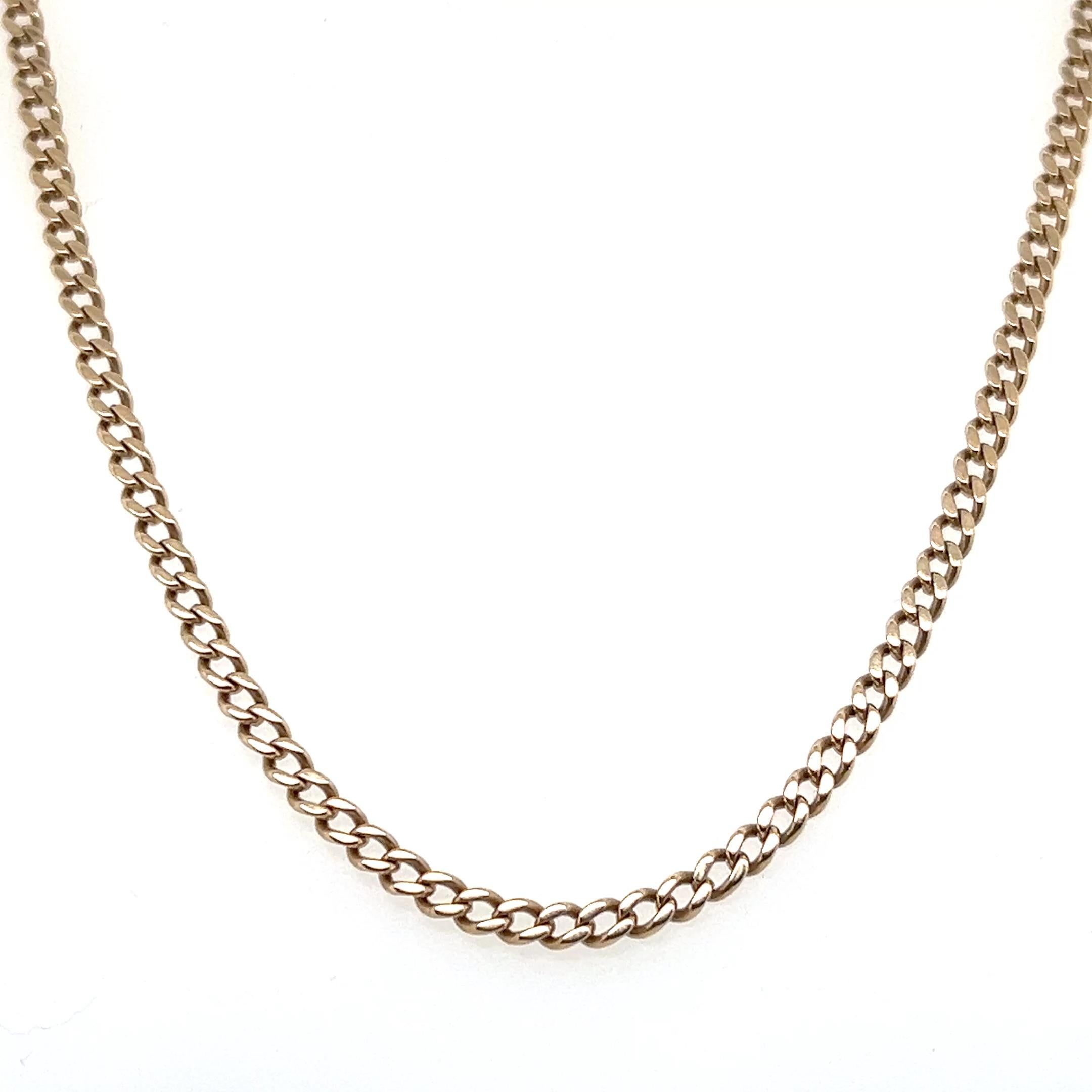 14k Yellow Gold 15 Inch Watch Chain 1917 6