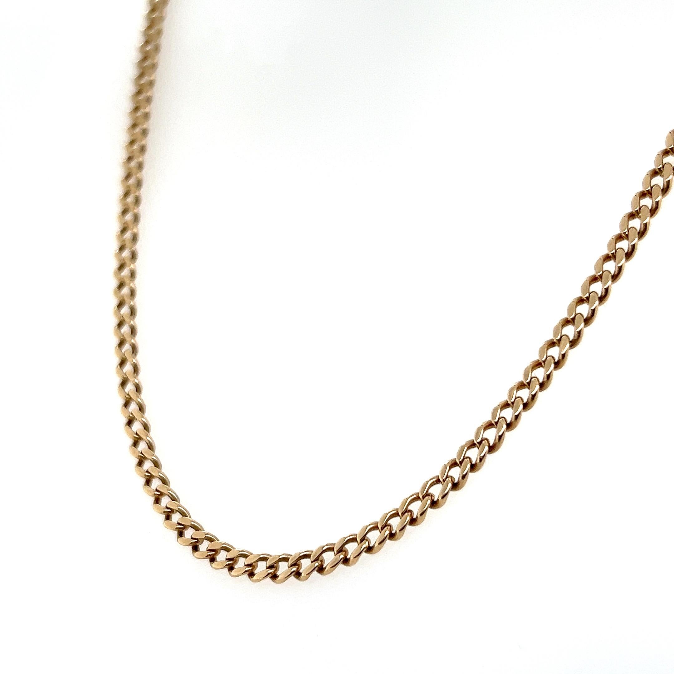 14k Yellow Gold 15 Inch Watch Chain 1917 9