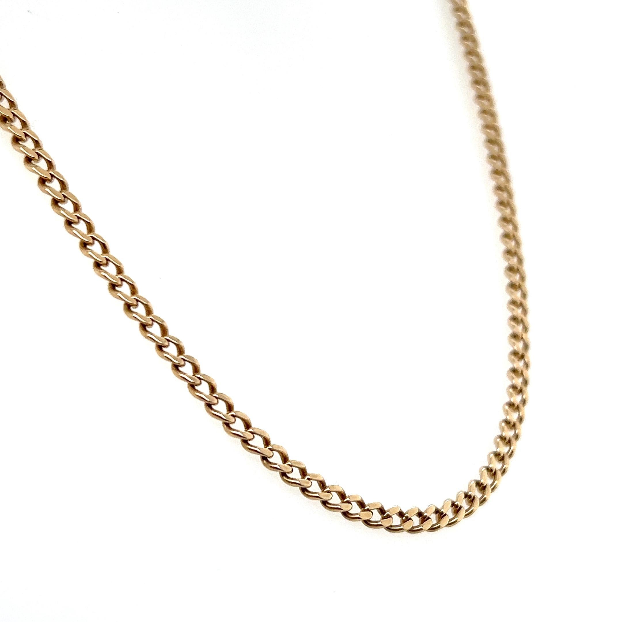 14k Yellow Gold 15 Inch Watch Chain 1917 10