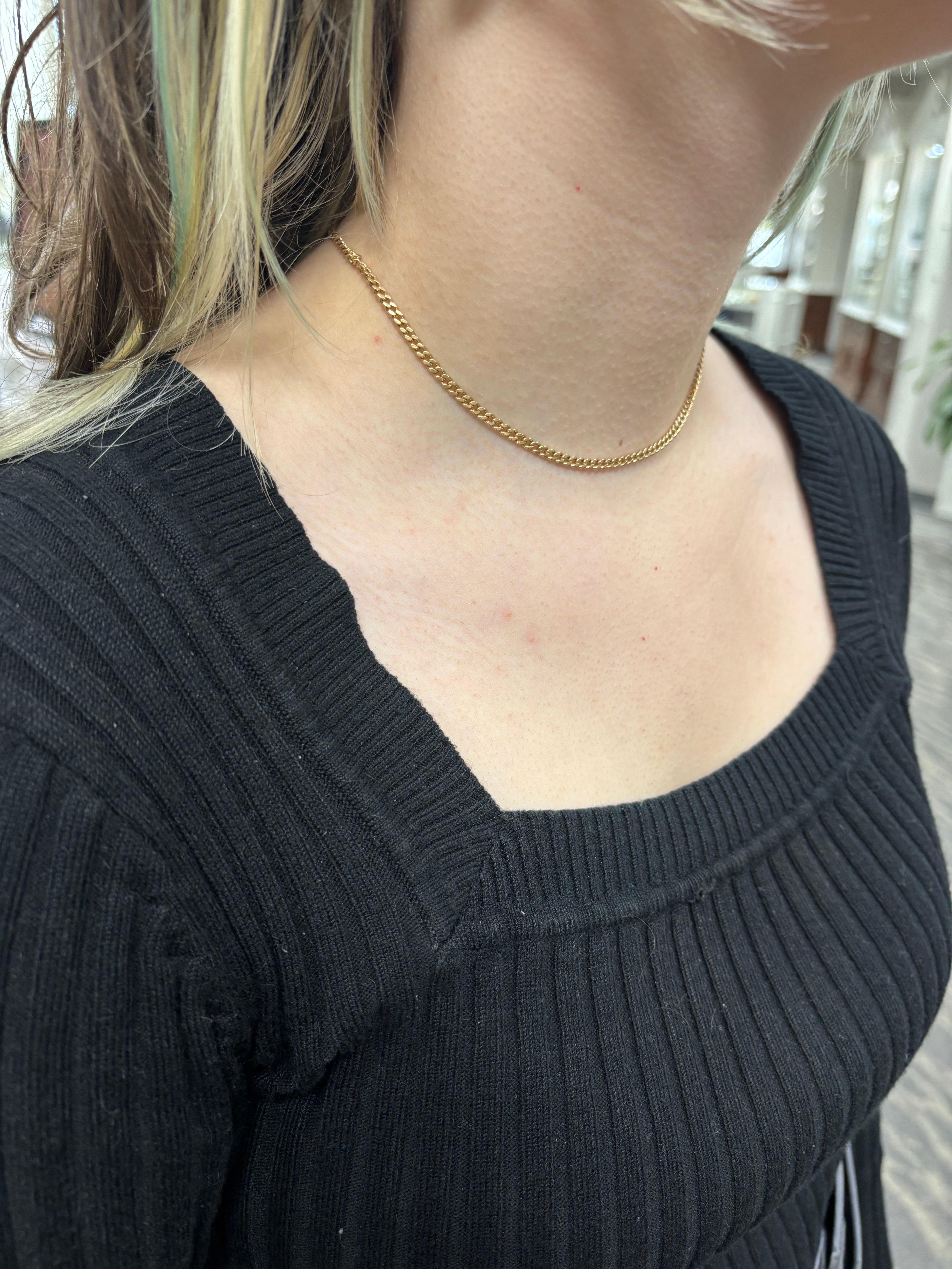 14k Yellow Gold 15 Inch Watch Chain 1917 2