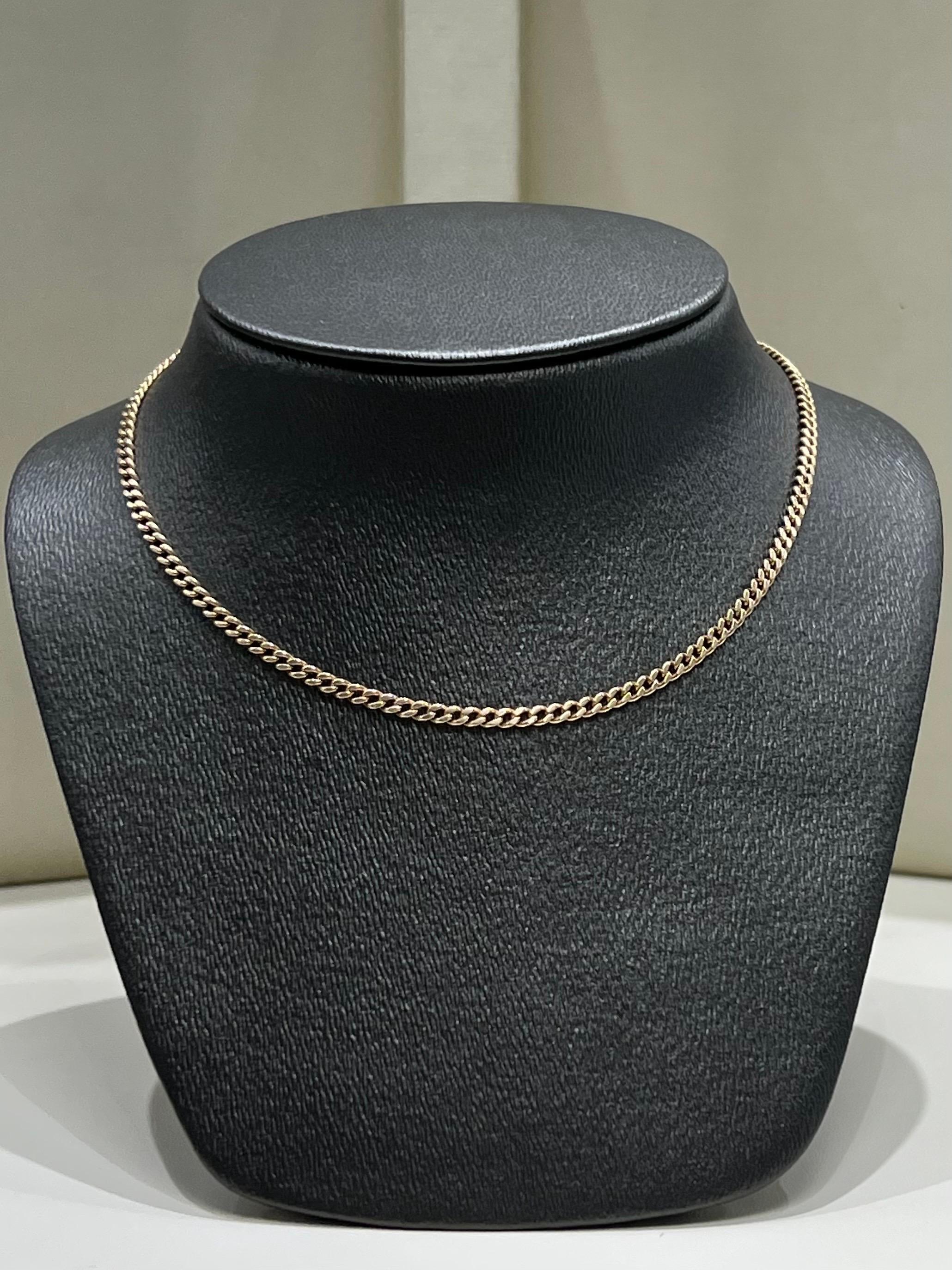 14k Yellow Gold 15 Inch Watch Chain 1917 3