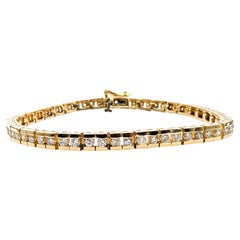 14K Yellow Gold 1.50ctw Diamond Tennis Bracelet