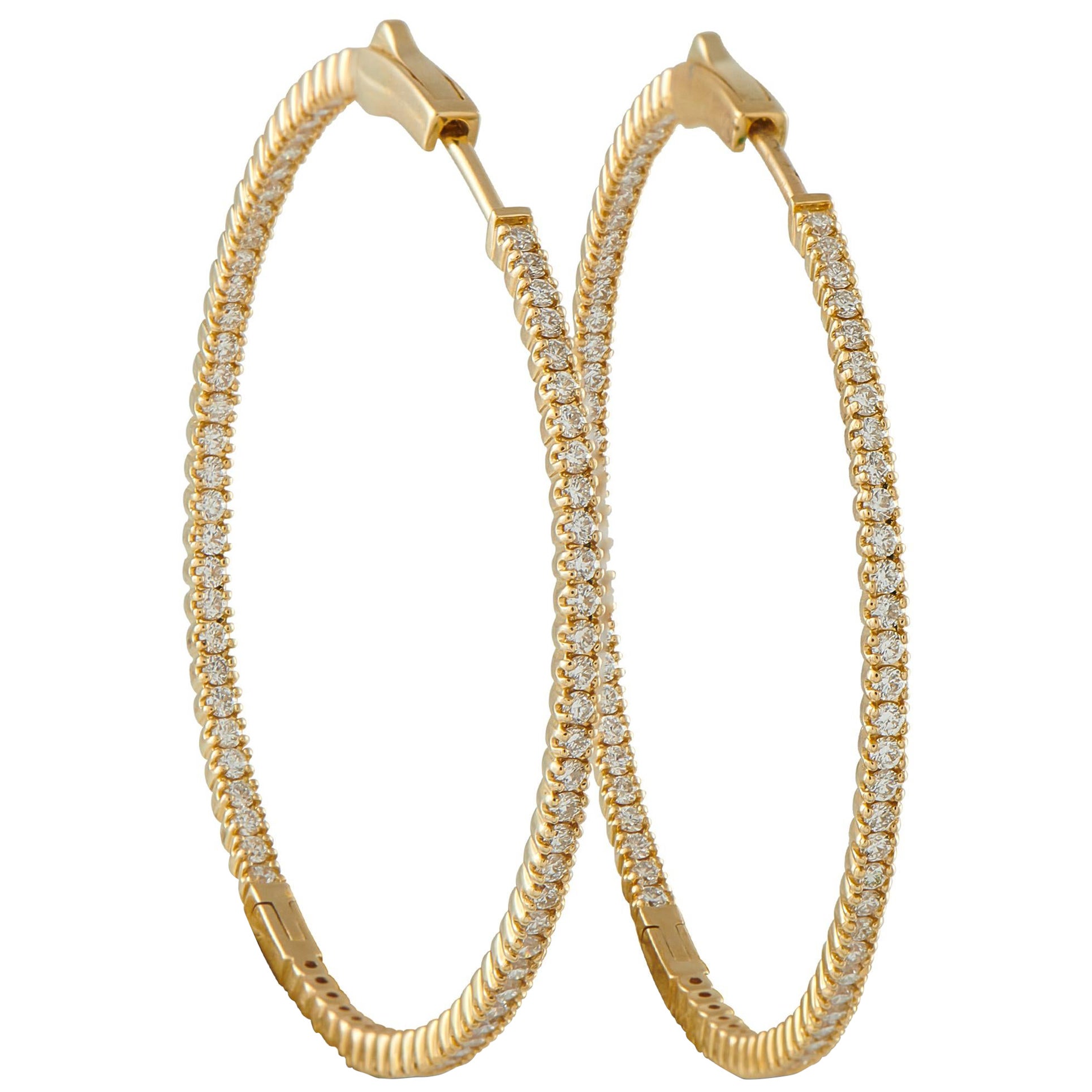 Boucles d
oreilles en or jaune 14K avec 1,54ct de diamant MF21-111825