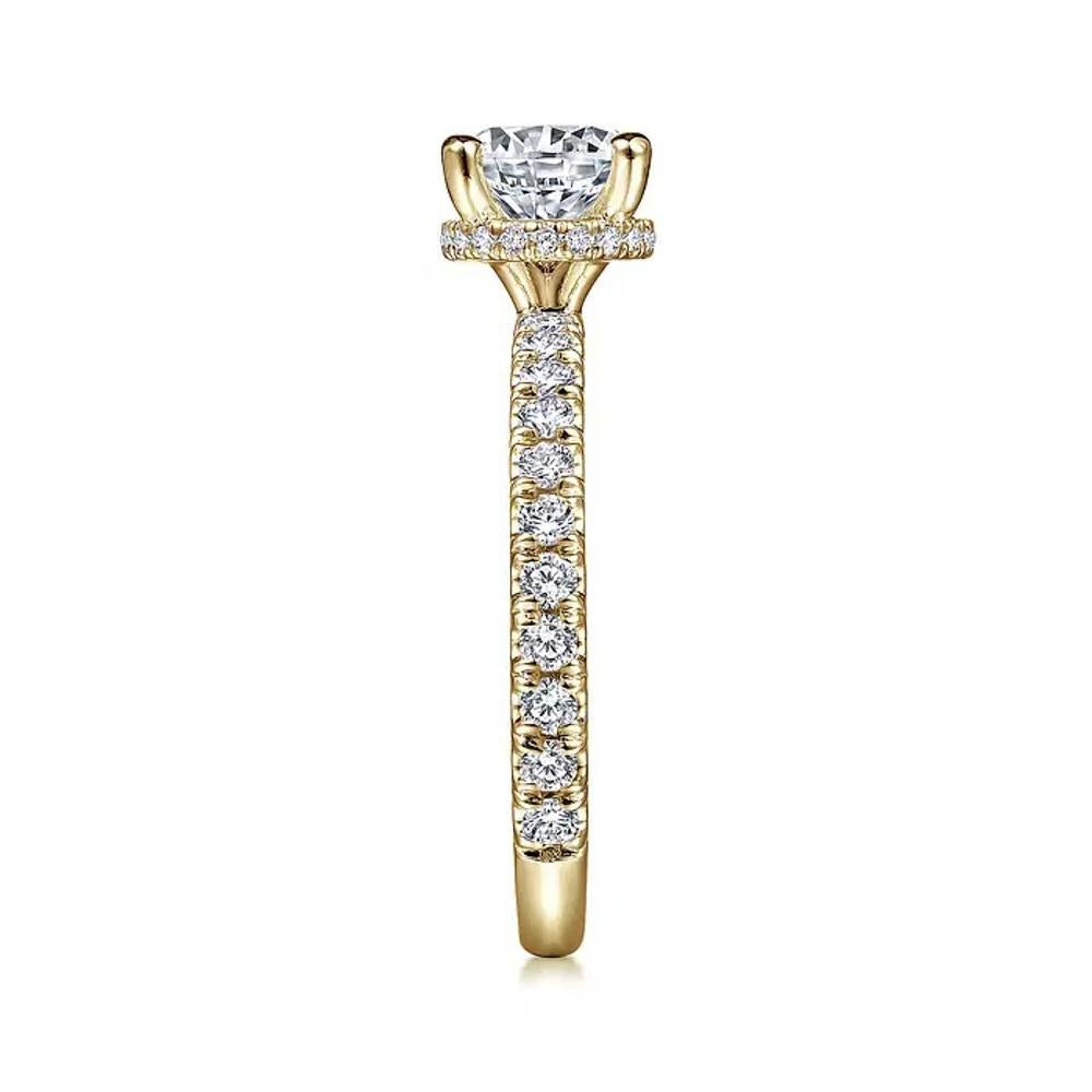 14K Yellow Gold 1.54ctw Solitaire Engagement Ring For Sale 5