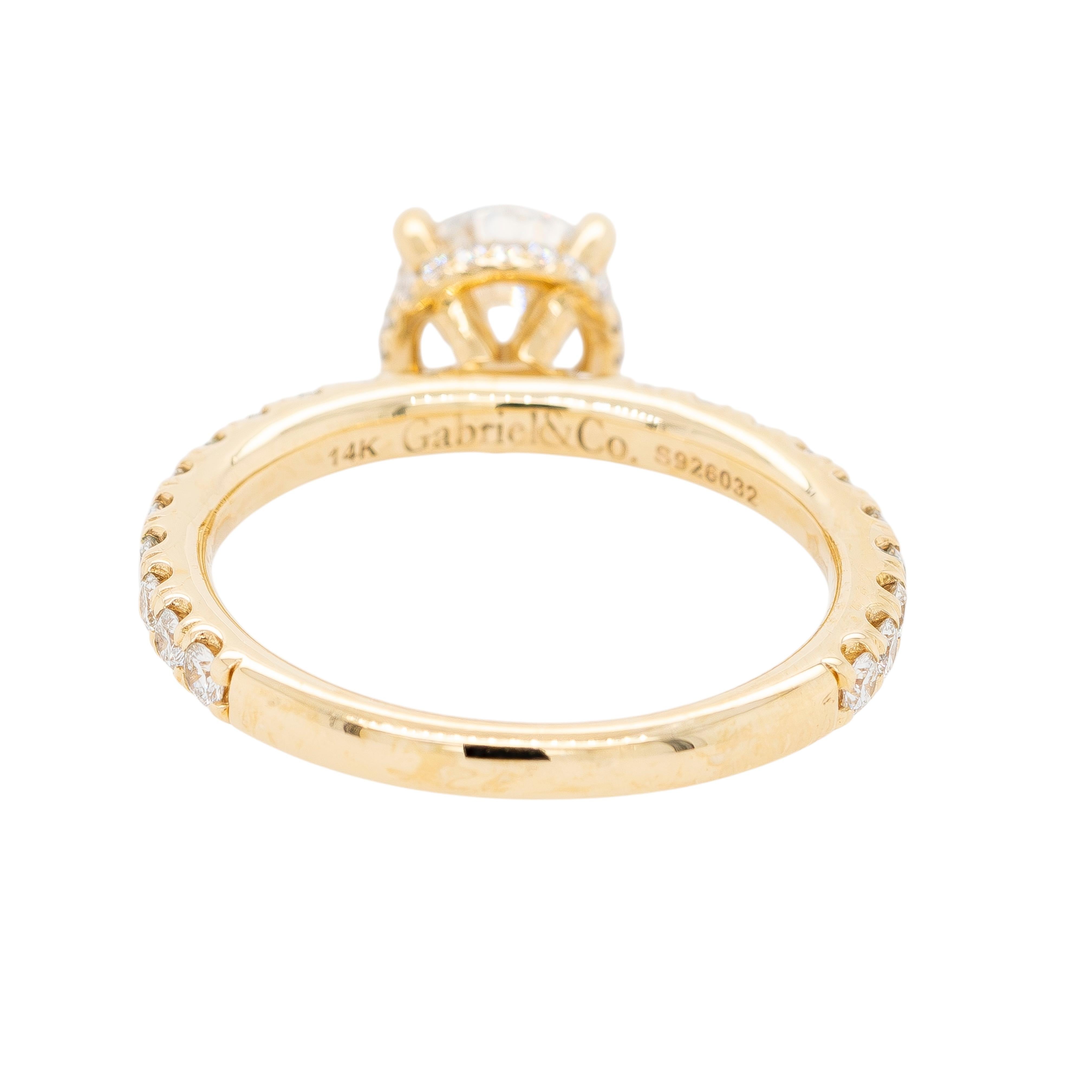 14K Yellow Gold 1.54ctw Solitaire Engagement Ring For Sale 1