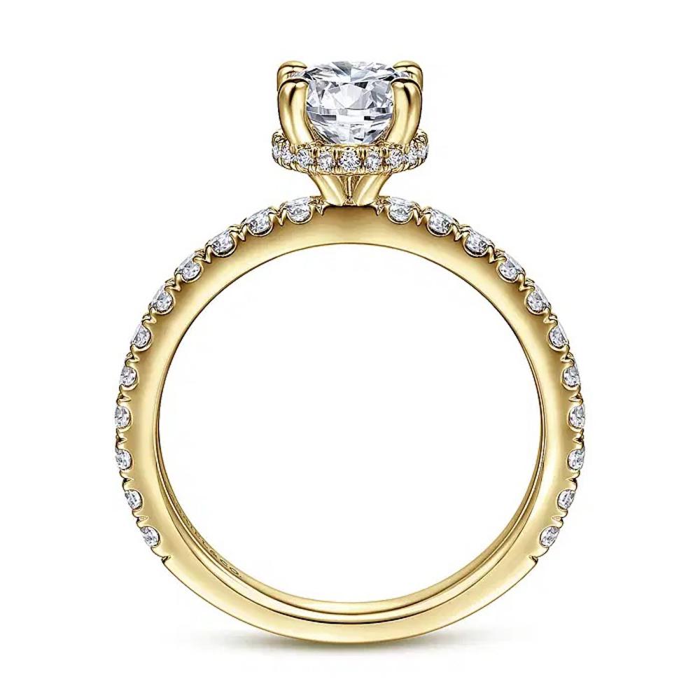 14K Yellow Gold 1.54ctw Solitaire Engagement Ring For Sale 3