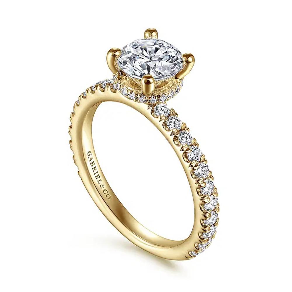 14K Yellow Gold 1.54ctw Solitaire Engagement Ring For Sale 4
