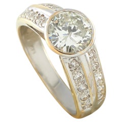 Anillo de oro amarillo de 14 quilates con un diamante de 1,55 quilates MF03-070926