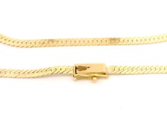 14k Yellow Gold 1.56ctw Ruby & Diamond V Chevron Herringbone Link Chain Necklace