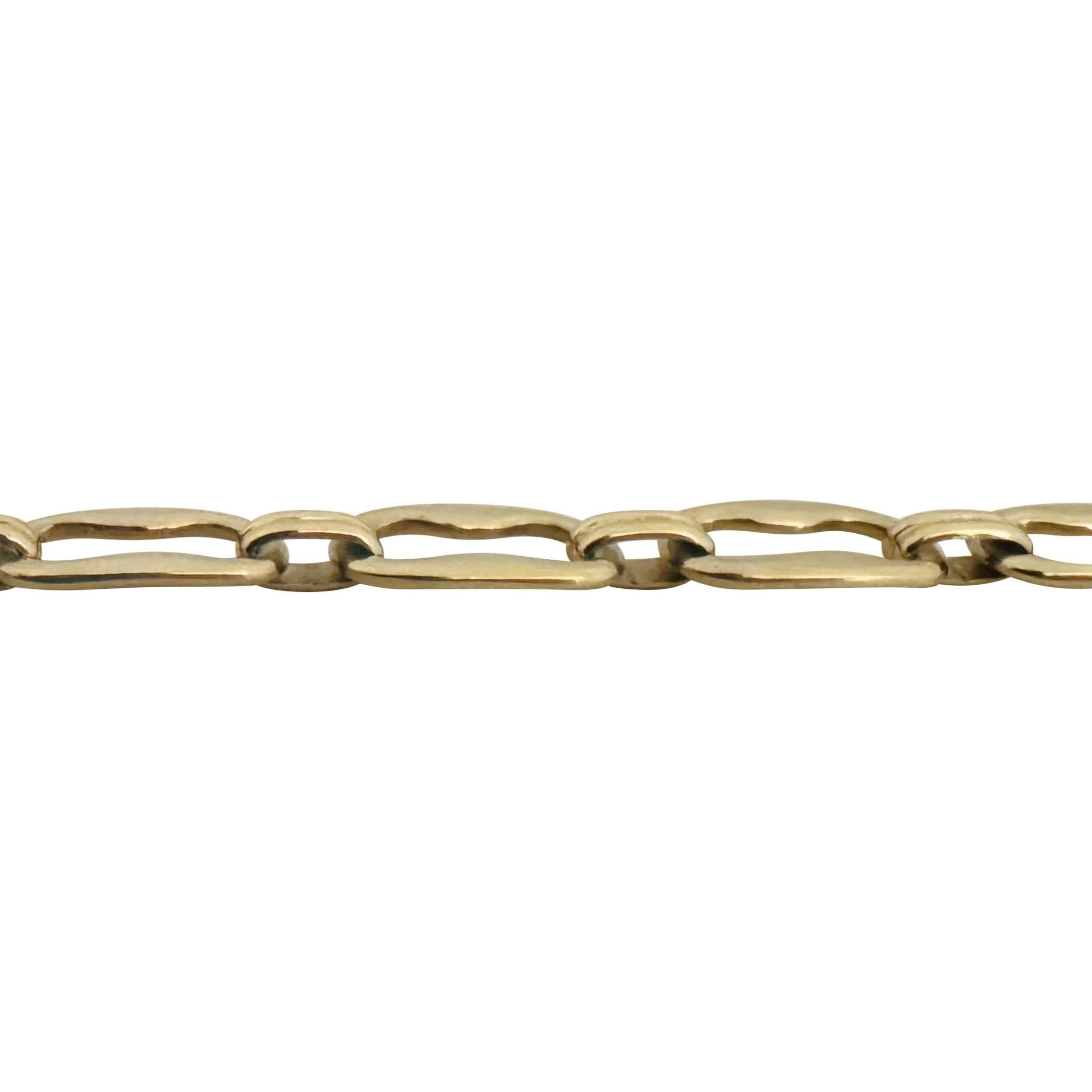 14k Yellow Gold 15.6g Solid Ladies 9mm Fancy Oval Link Bracelet 7