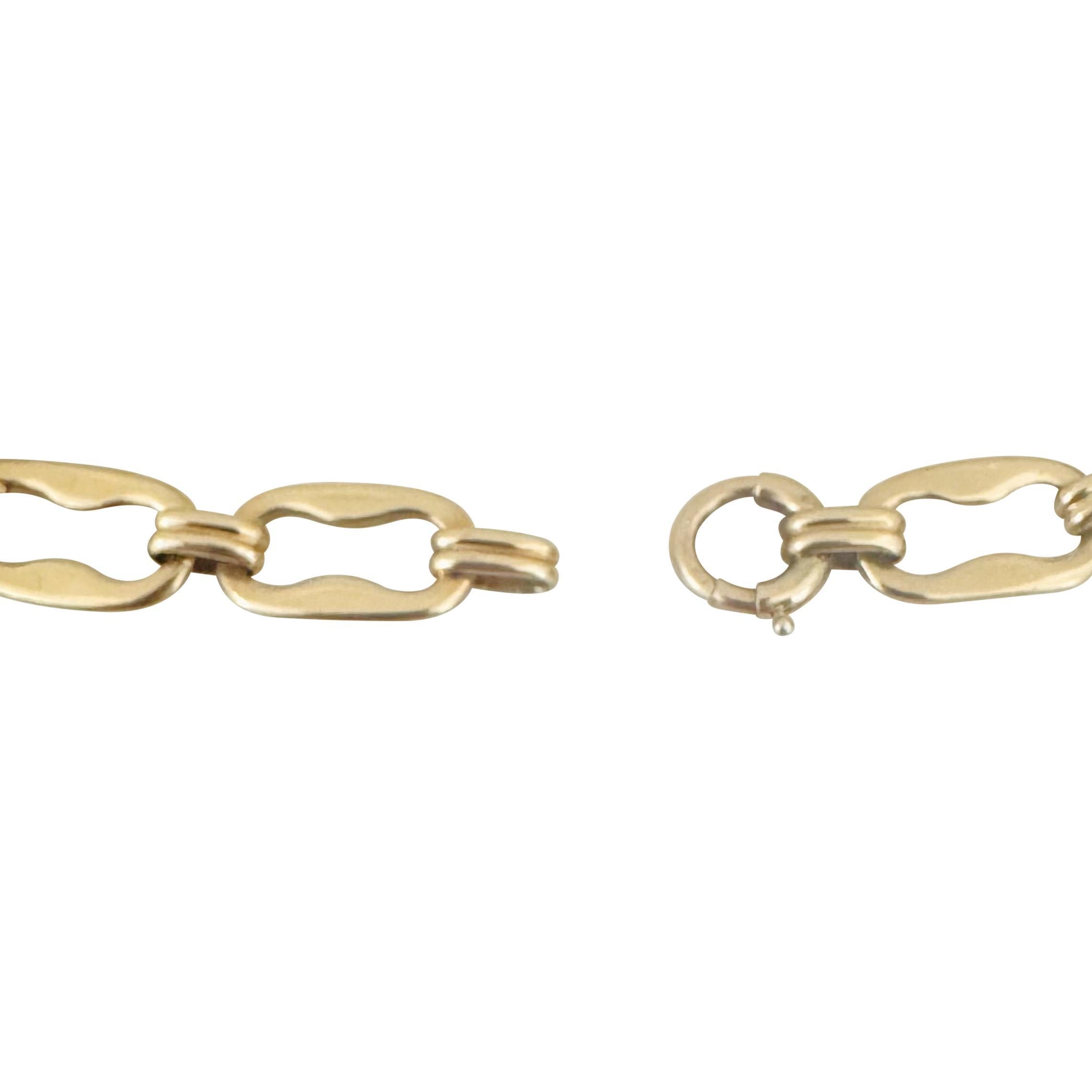 14k Yellow Gold 15.6g Solid Ladies 9mm Fancy Oval Link Bracelet 7