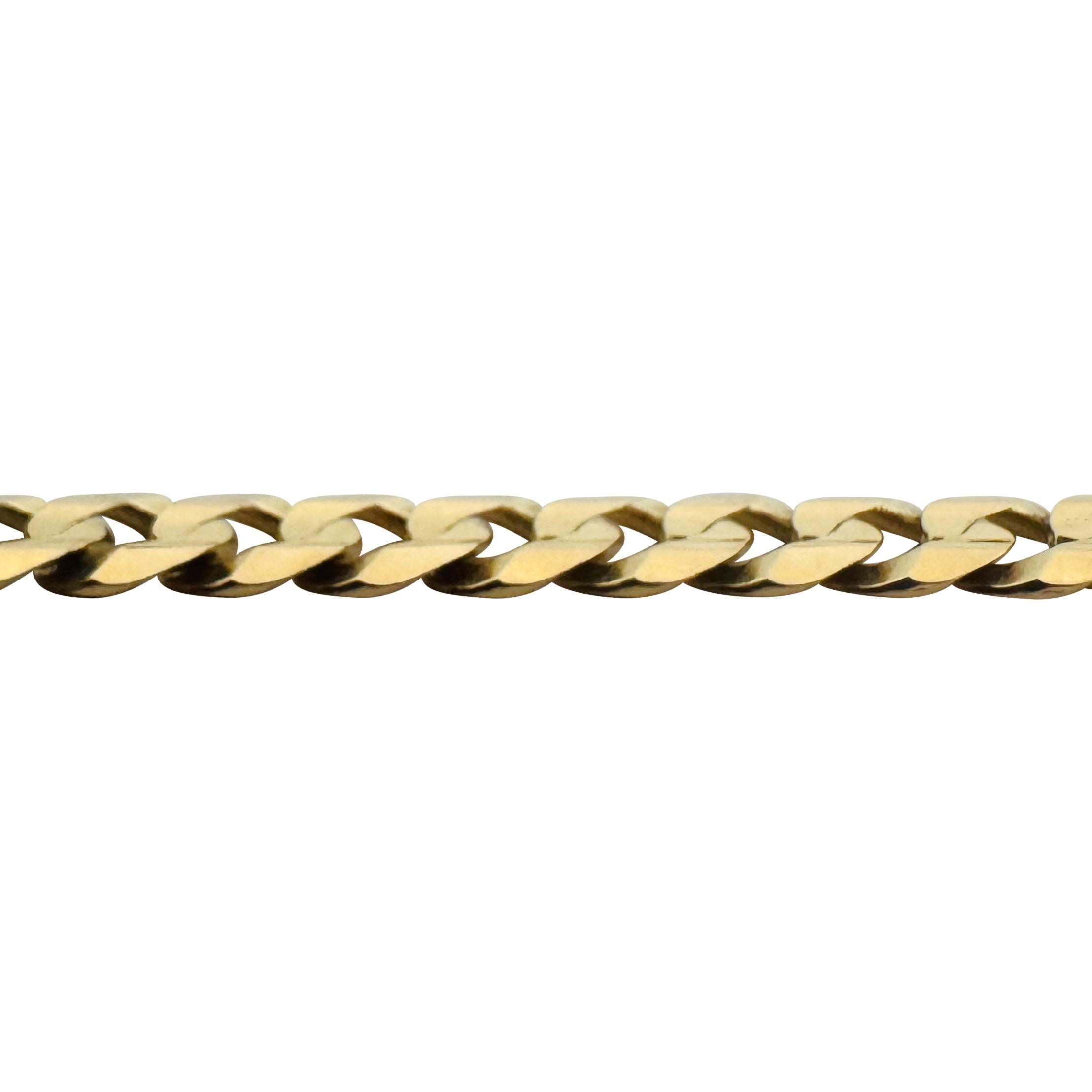 14k Yellow Gold 15.9g Solid 5mm Curb Link Chain Necklace Italy 22