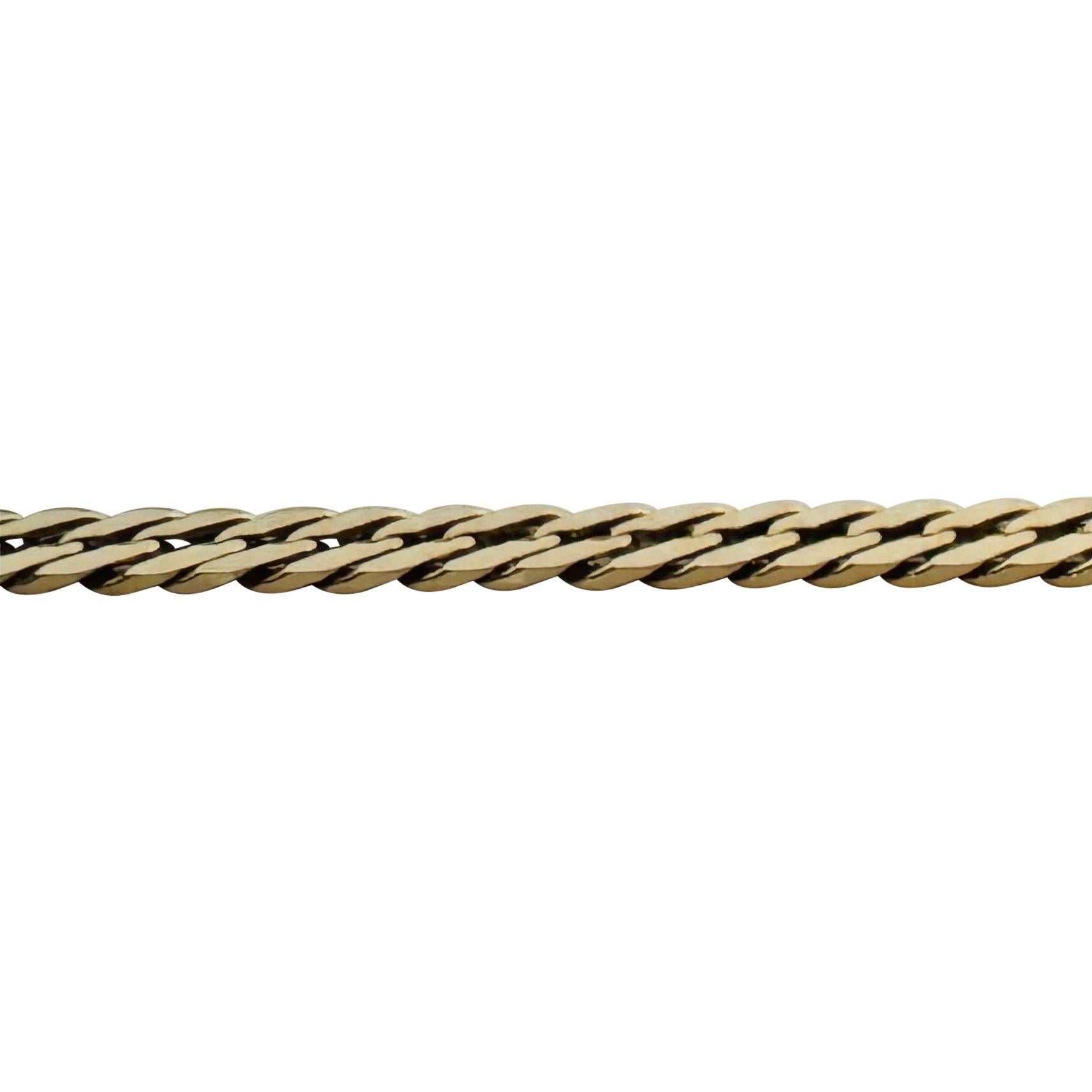 Women's 14k Yellow Gold 15.9g Solid UnoAErre Flattened Curb Link Necklace Italy 20
