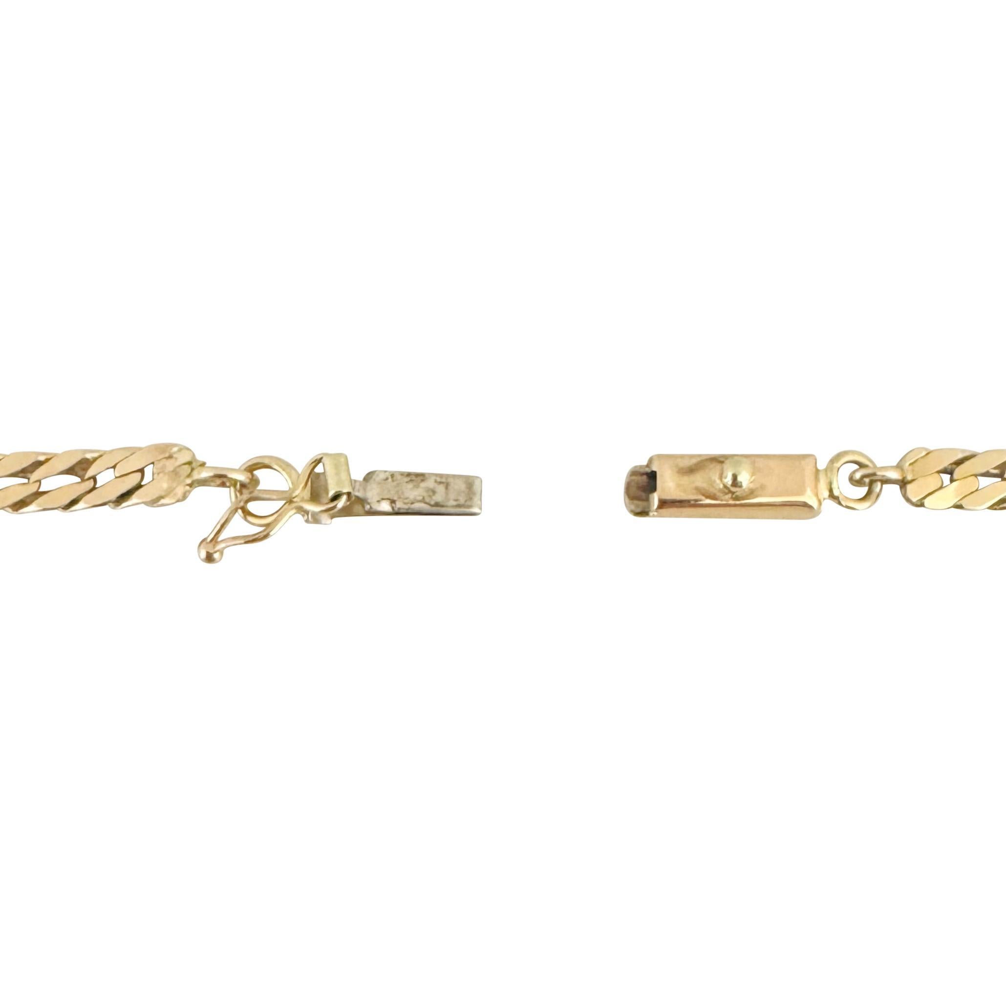 14k Yellow Gold 15.9g Solid UnoAErre Flattened Curb Link Necklace Italy 20