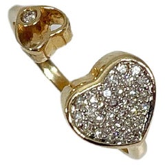 14K Gelbgold .15CTW Diamant Herz-Mode-Ring