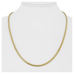 14k Yellow Gold 15g Solid 2mm Snake Link Necklace 20"