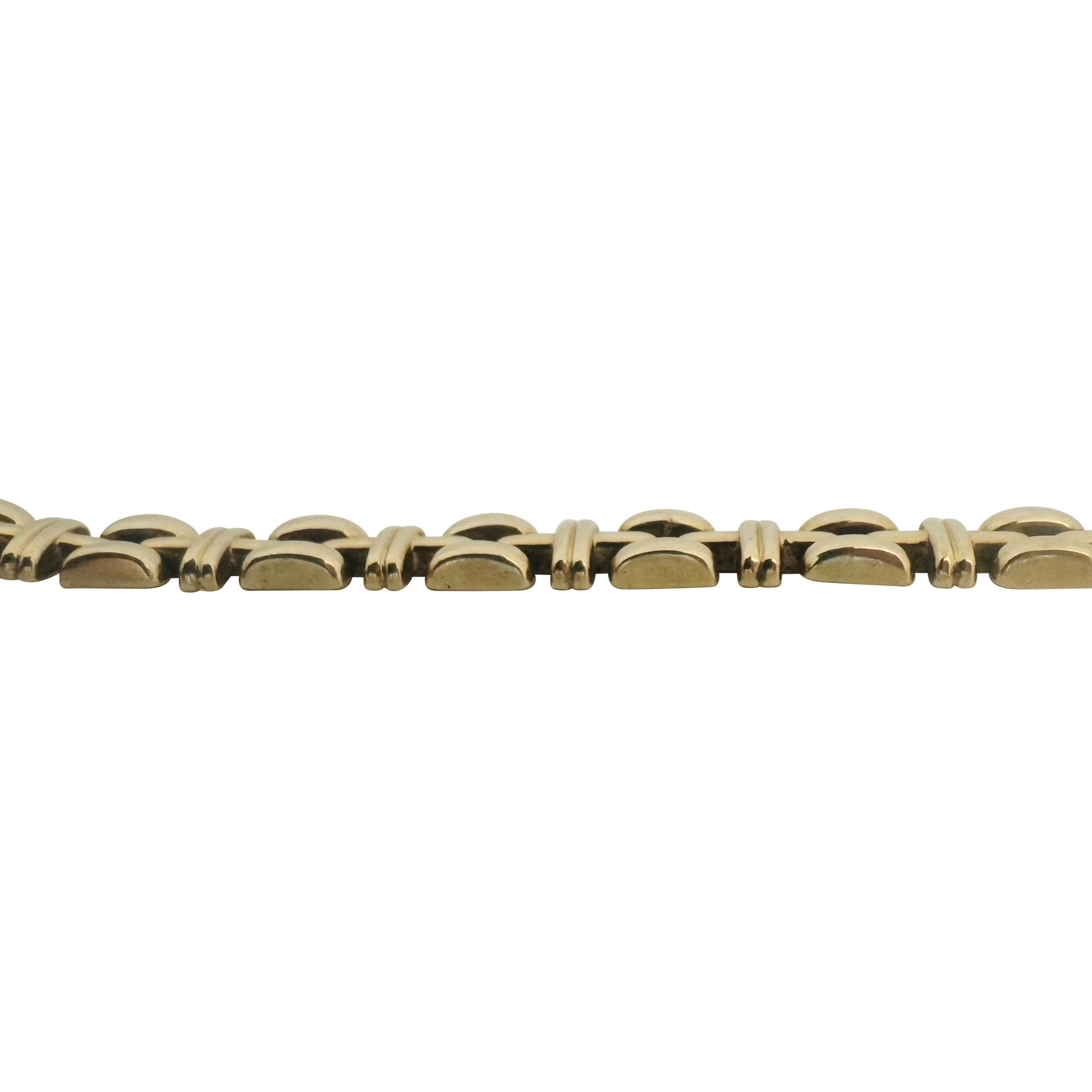 14k Yellow Gold 16.2g Ladies Polished 7.5mm Fancy Panther Link Bracelet 7