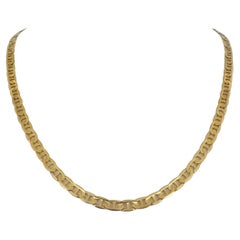 Collana in oro giallo 14k 16,6g semi-solido 4,5 mm A Link Italy 20"