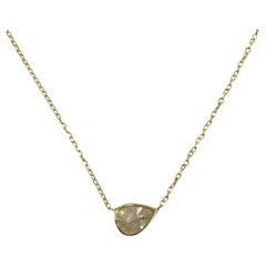 14K Yellow Gold 1.72ct Natural Diamond Bezeled Necklace