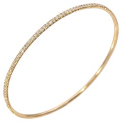 14K Yellow Gold 1.78 TCW Diamond Bangle Bracelet