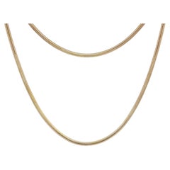 14k Yellow Gold 1.7mm Round Snake Silky Link 20" Chain Necklace