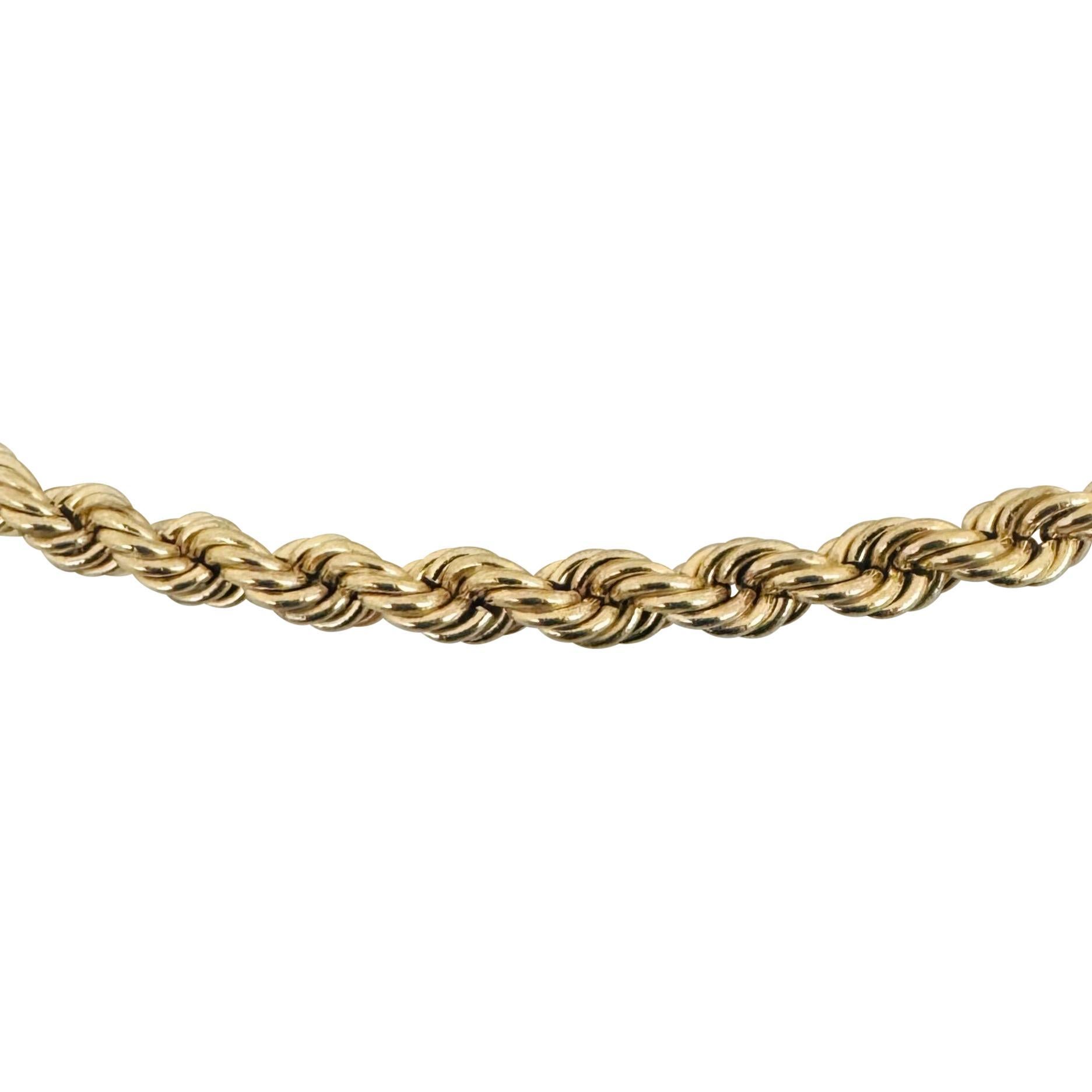 14k Gelbgold 18,4g massive Damen 4,5mm Seilkette Halskette 18