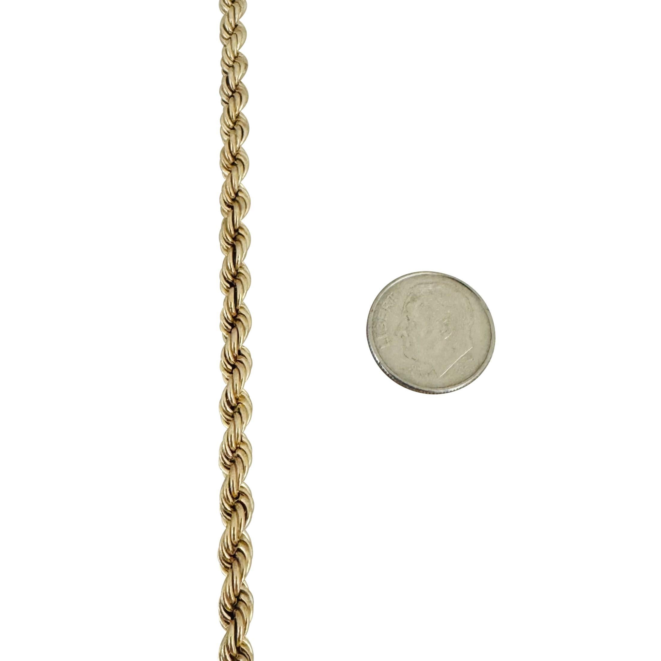 14k Gelbgold 18,4g massive Damen 4,5mm Seilkette Halskette 18
