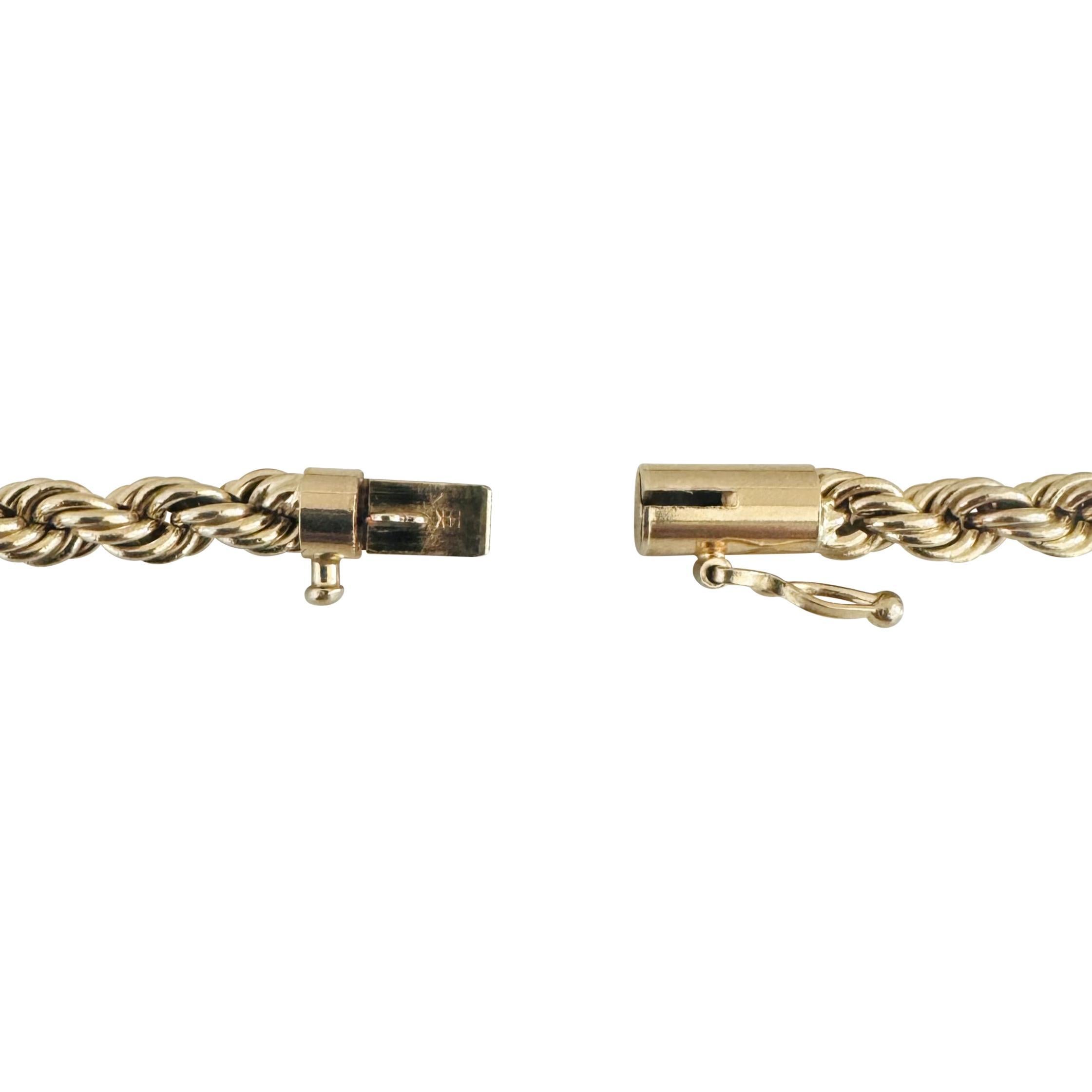 14k Gelbgold 18,4g massive Damen 4,5mm Seilkette Halskette 18