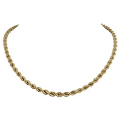 14k Gelbgold 18,4g massive Damen 4,5mm Seilkette Halskette 18"