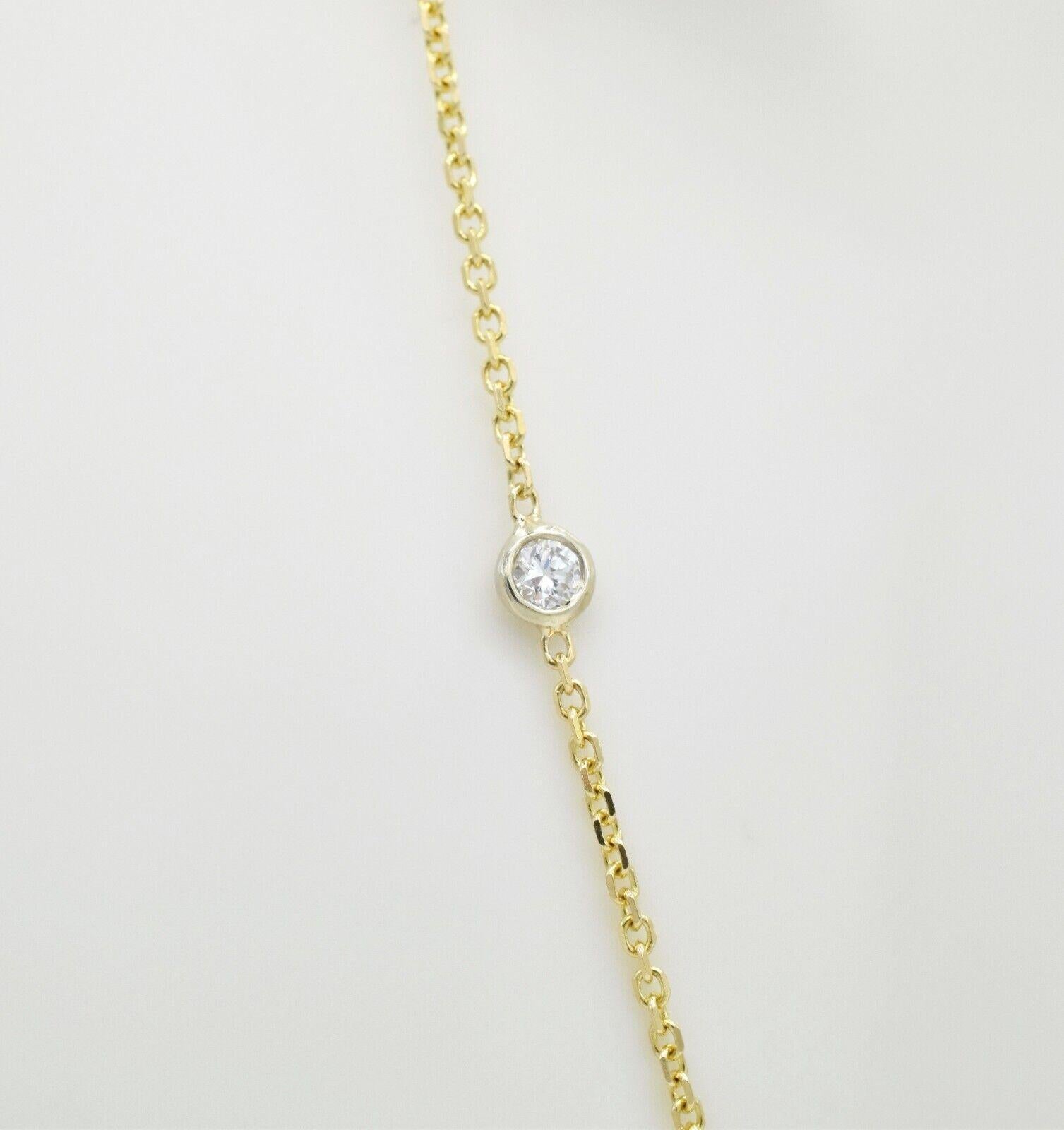 Collier à maillons en or jaune 14k avec diamant ovale 1.8cttw, 17 pouces - 3.5g Bon état - En vente à Providence, RI