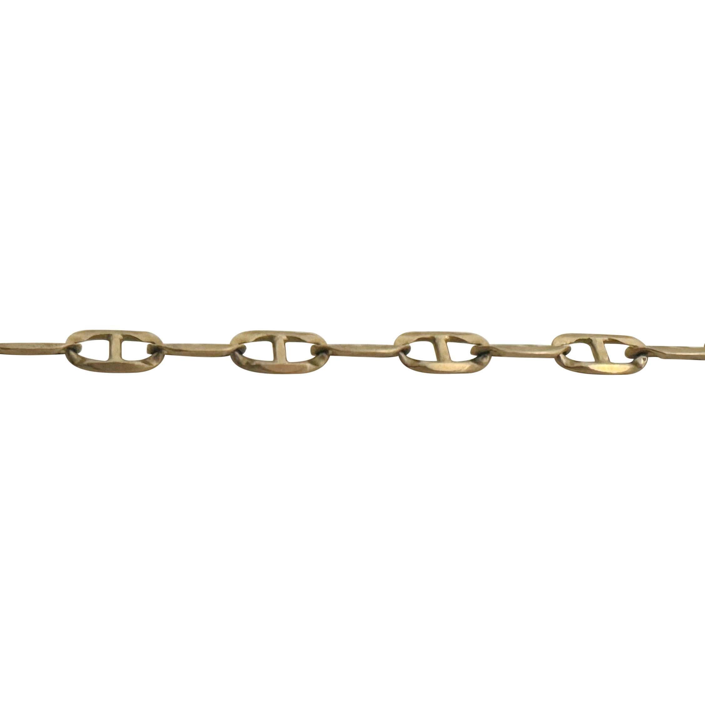 14k Gelbgold 18g Halb Massiv 4,5mm Mariner Gliederkette Halskette Italien 24