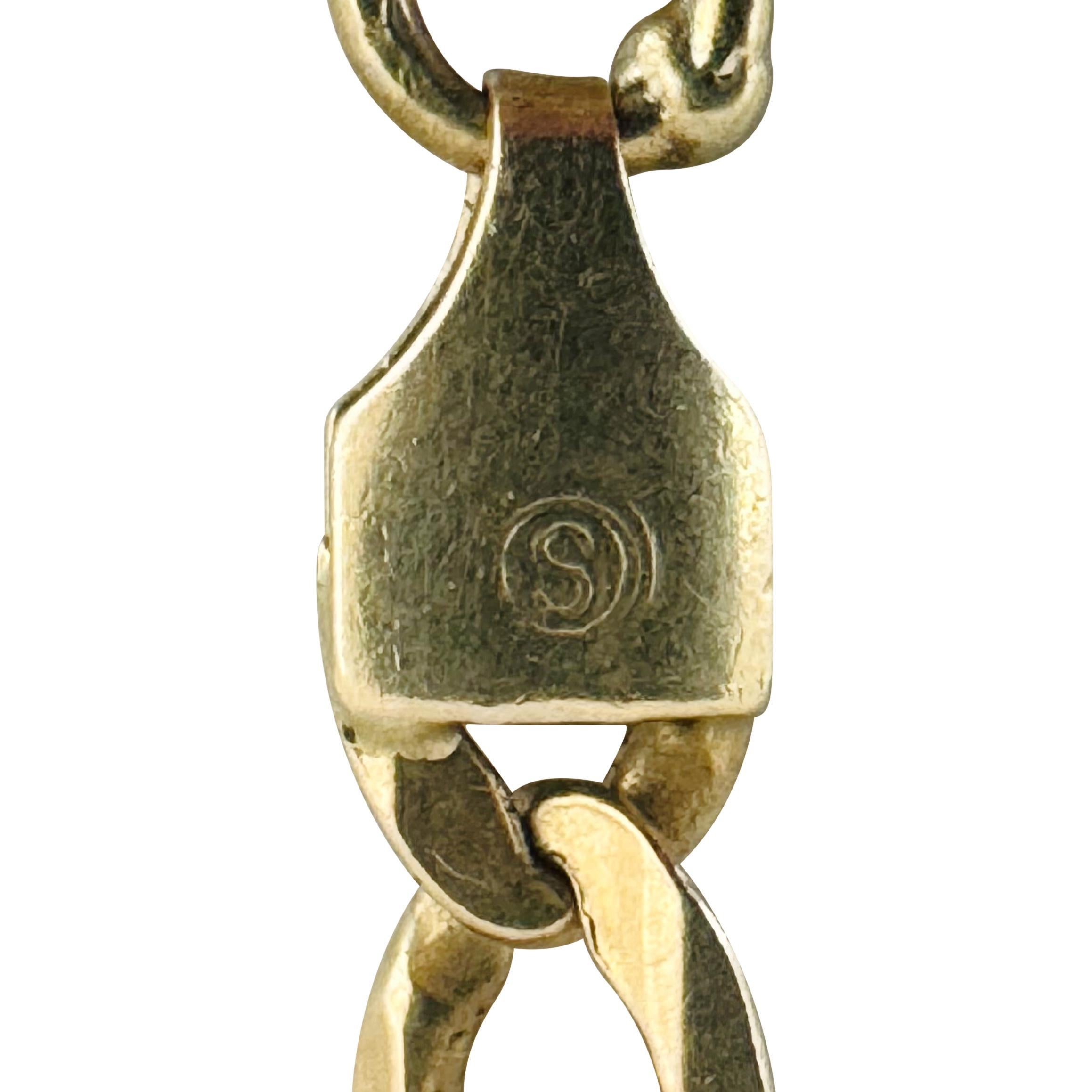 14k Gelbgold 18g Halb Massiv 4,5mm Mariner Gliederkette Halskette Italien 24