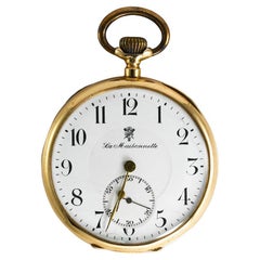 14K Gelbgold 1905 La Maisonnette Schweizer Taschenuhr