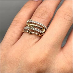 14K Yellow Gold 1.96CT Diamond Multi-Band Ring
