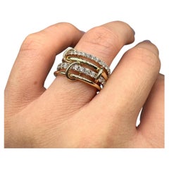 14K Yellow Gold 1.96CT Diamond Multi-Band Ring