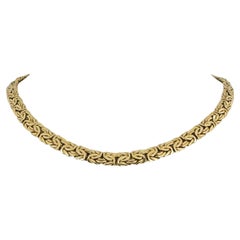Collana in oro giallo 14k 19,7g Ladies Thick 7mm Byzantine Link 16.5"